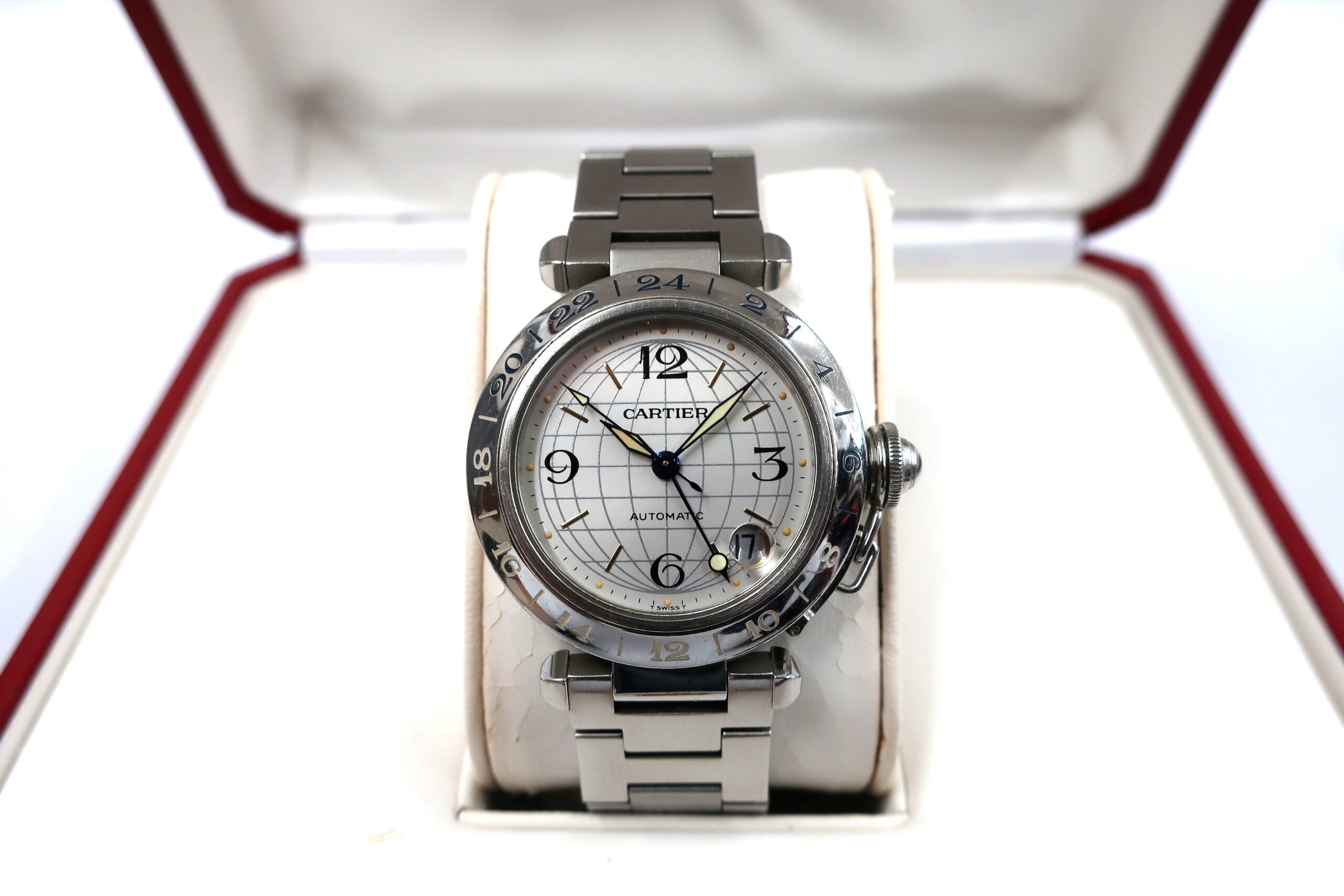 カルティエ パシャCメリディアン W31029M7 オートマティック時計を高価 ...