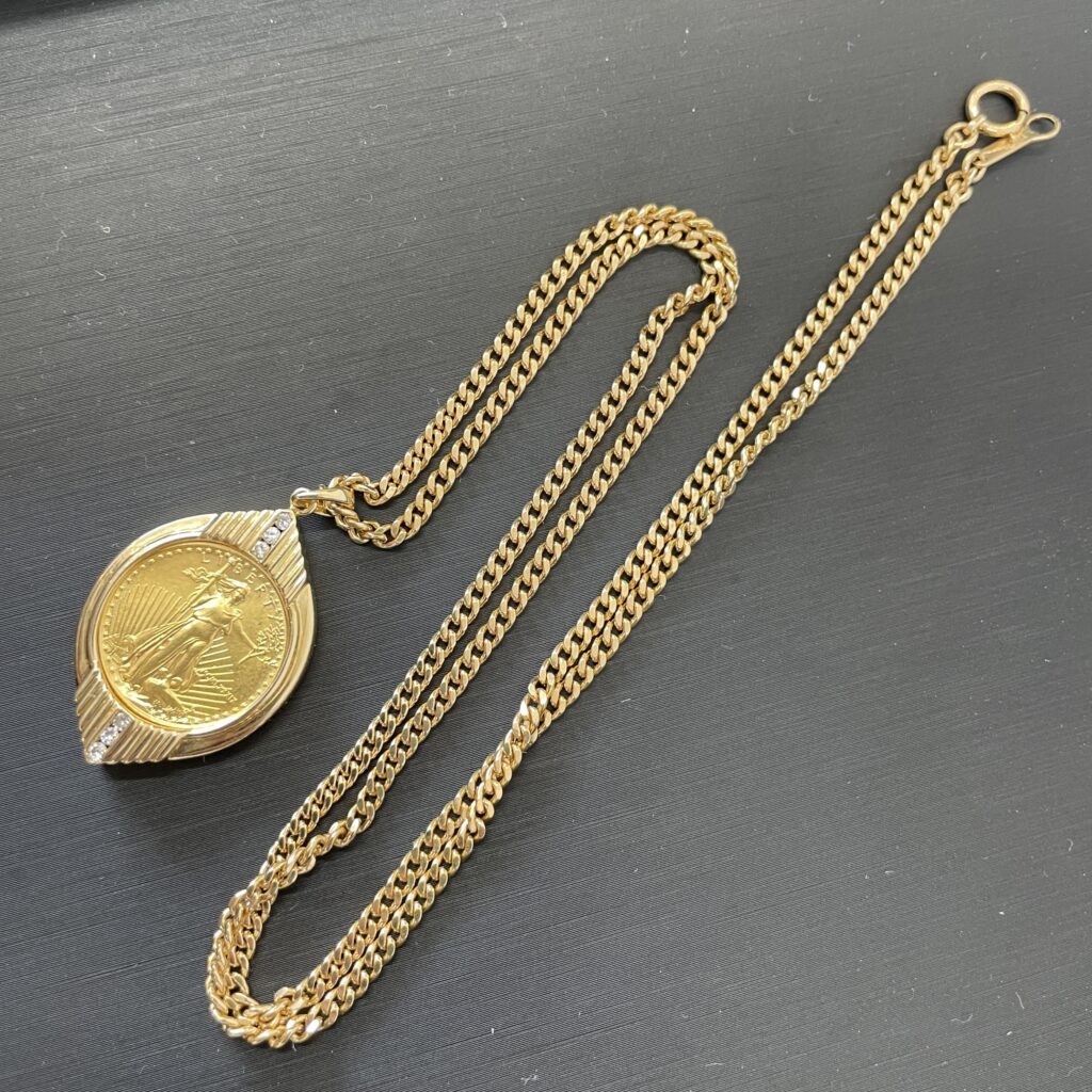 K18金ネックレス コイン