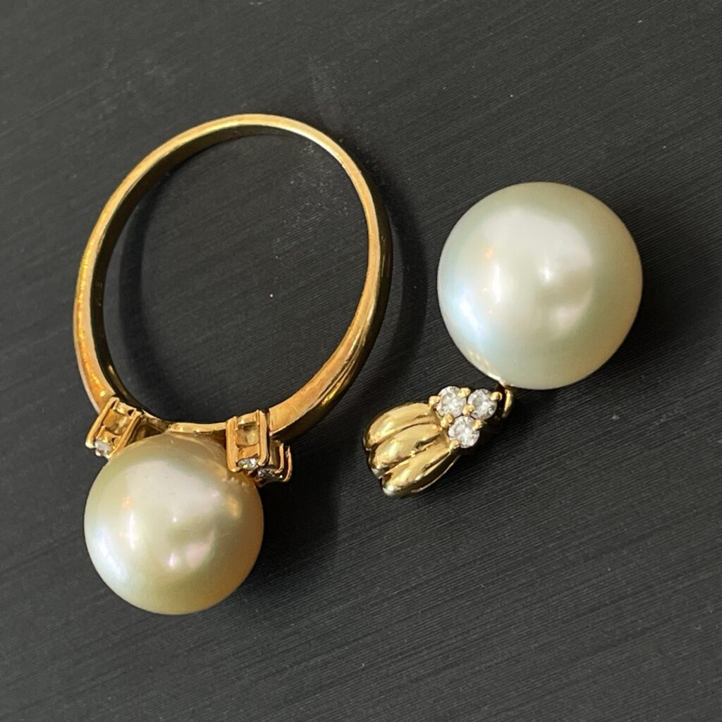 TASAKI タサキ K18YG パール 真珠 ダイヤモンド リング トップ 高価買取 高松