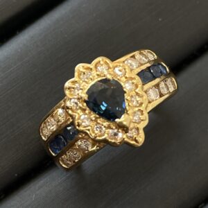 高価買取したK18金サファイアダイヤモンドリング - 高松市のトレリバ レインボー通り店