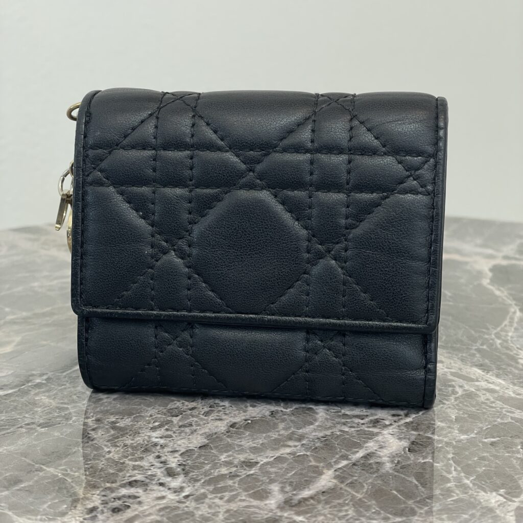 Dior レディディオール ロータス ウォレット カナージュ 三つ折り財布 使用感OK 買取実績 高松市