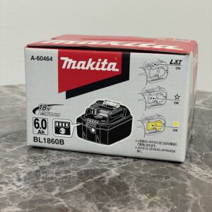 高松市のトレリバ高松レインボー通り店が高価買取したマキタの新品 18V 6.0Ah バッテリー (BL1860B)。電動工具買取を強化中。