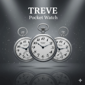 SEIKO(セイコー)の古い機械式懐中時計(ポケットウォッチ)が3つ並べられている画像。高松市内の懐中時計・時計買取専門店「TREVE」のイメージ。