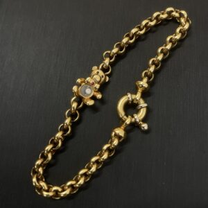 高松でショパール ハッピーダイヤモンド テディベア ブレスレット(750YG)を高価買取！ブランドジュエリー・金の査定なら。