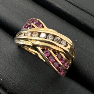 高松市でK18イエローゴールド ルビーダイヤモンドリングを高価買取。宝石の鑑定なら。