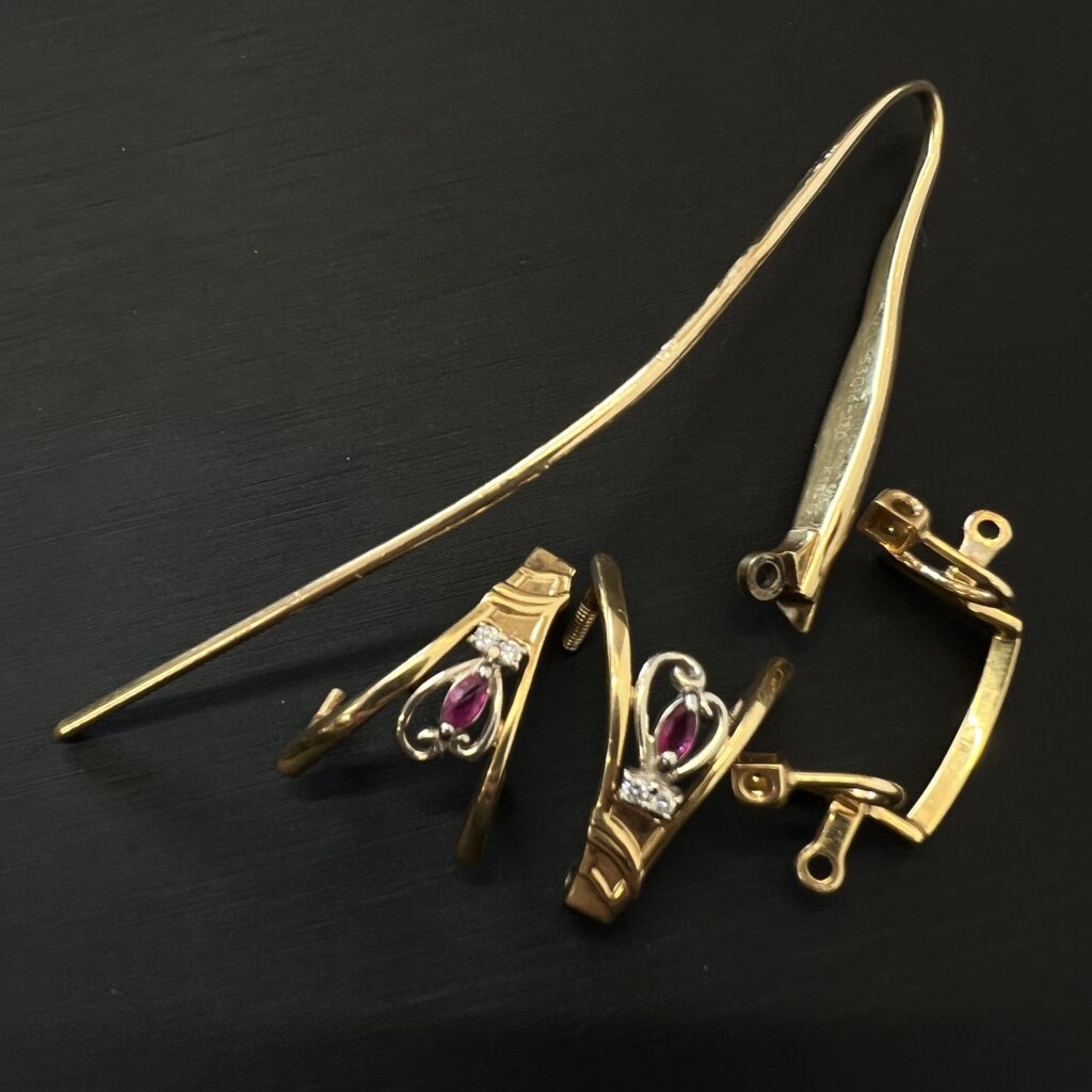 高松市のトレリバで買取したK18イエローゴールドのメガネフレーム。金の買取、貴金属査定。