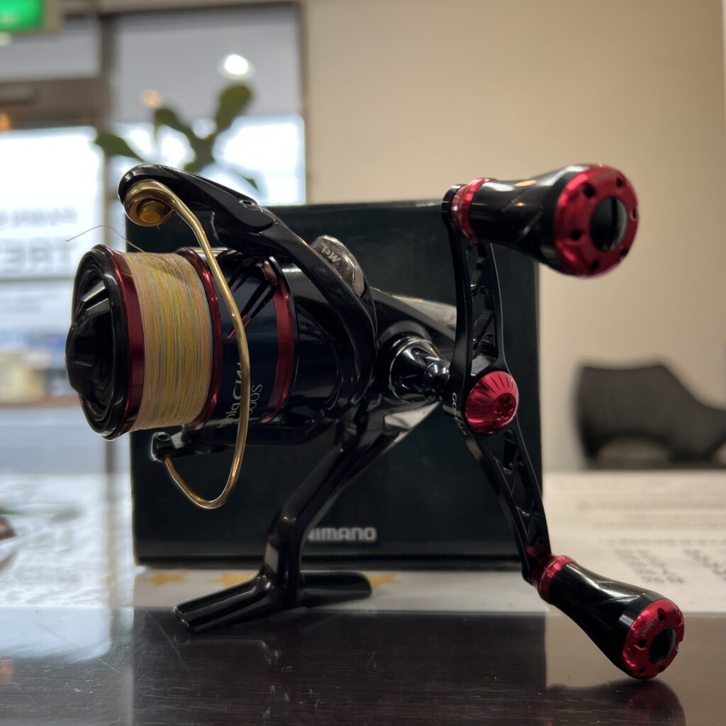 高松市で店頭買取したシマノ（SHIMANO）のスピニングリール「セフィア」。