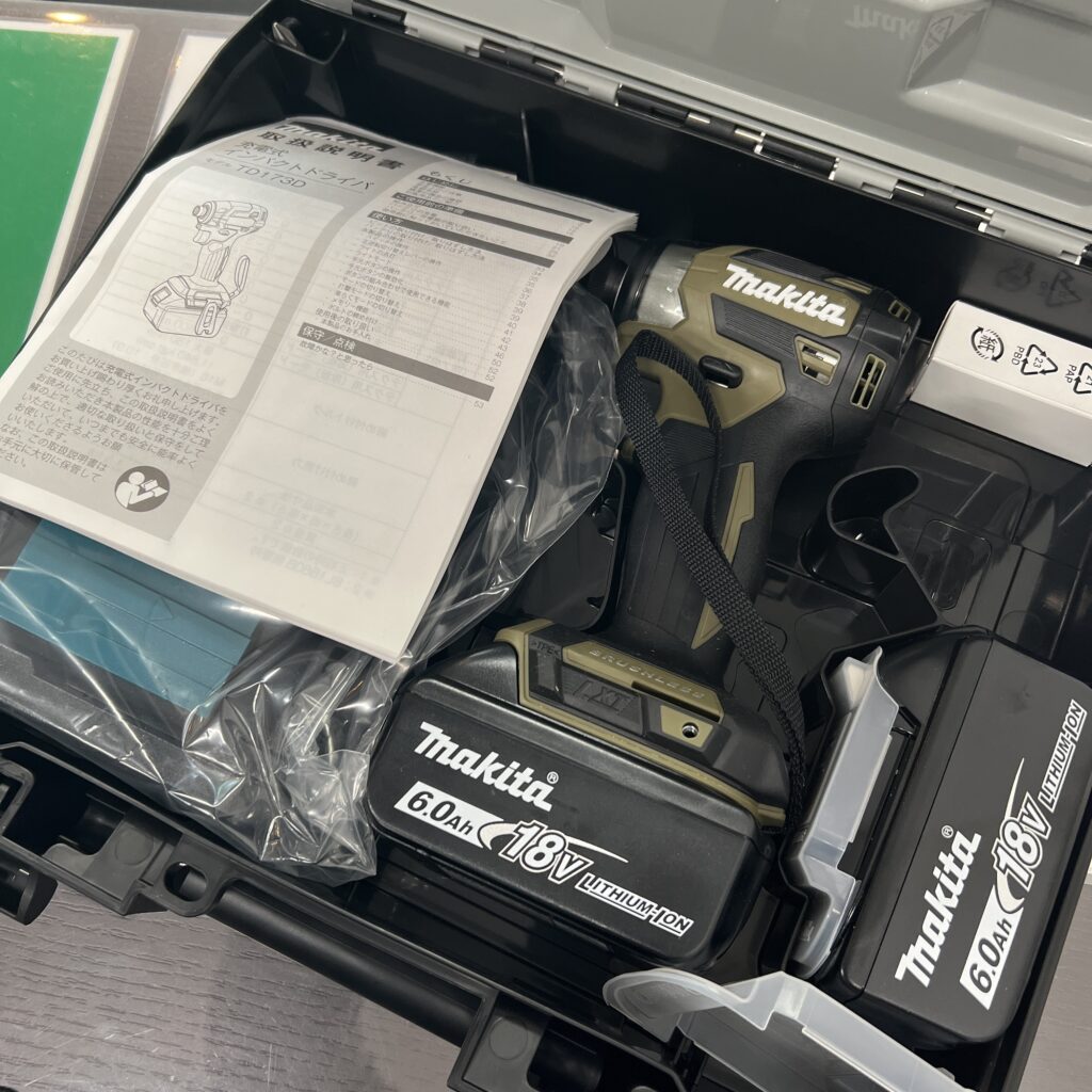 高松市のトレリバで買取したマキタ18VインパクトドライバTD173Dフルセット。電動工具高価査定。