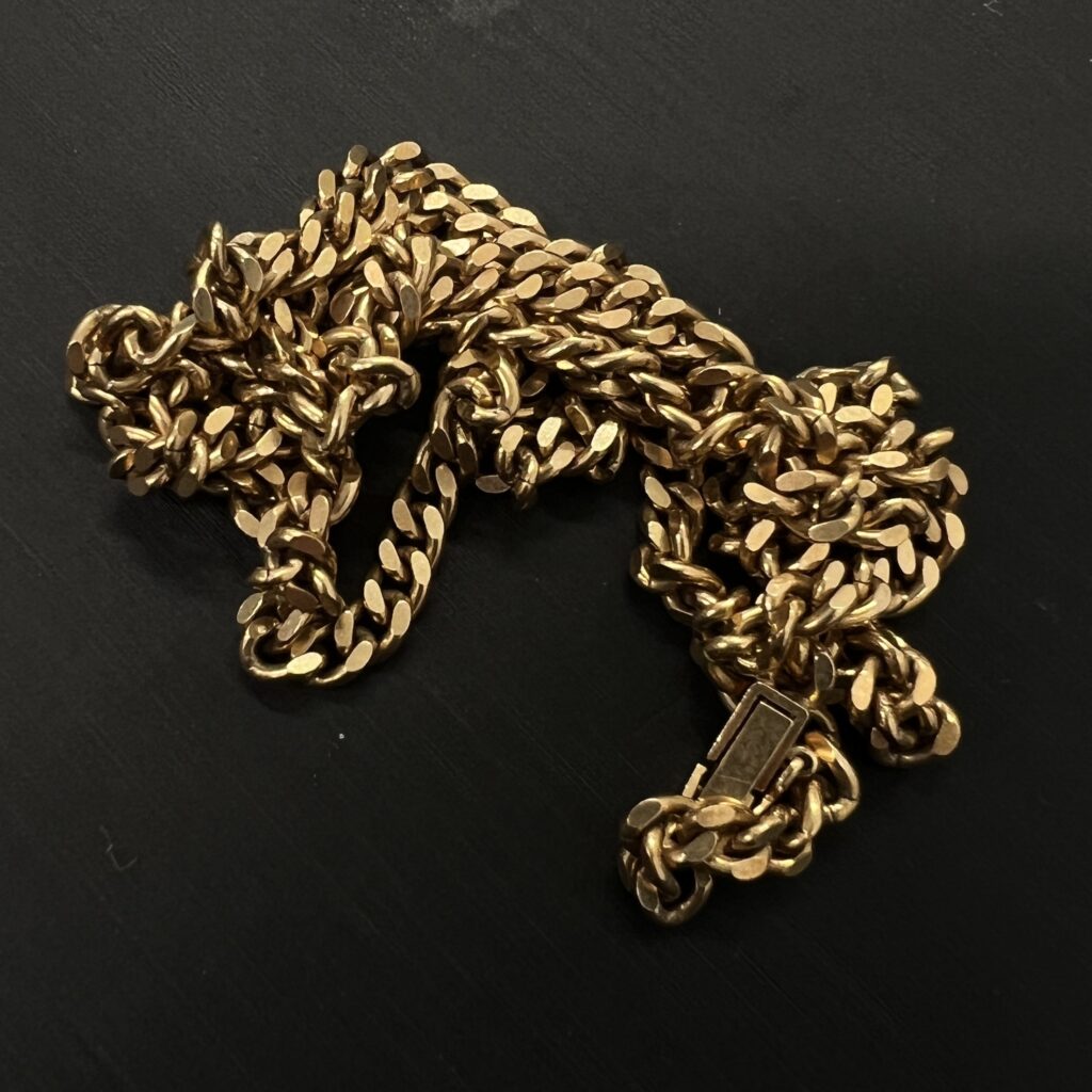 高松市のトレリバで買取したK18喜平ネックレス。金の買取、貴金属・ジュエリー高価査定。