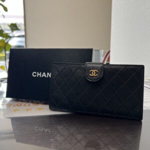 高松市のトレリバで買取したシャネルのビコローレがま口長財布。がま口破損あり。キャビアスキン。ブランド品査定。