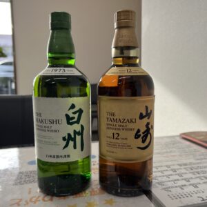 高松市のトレリバで買取したサントリー山崎12年と白州。ジャパニーズウイスキーのボトル査定・整理。