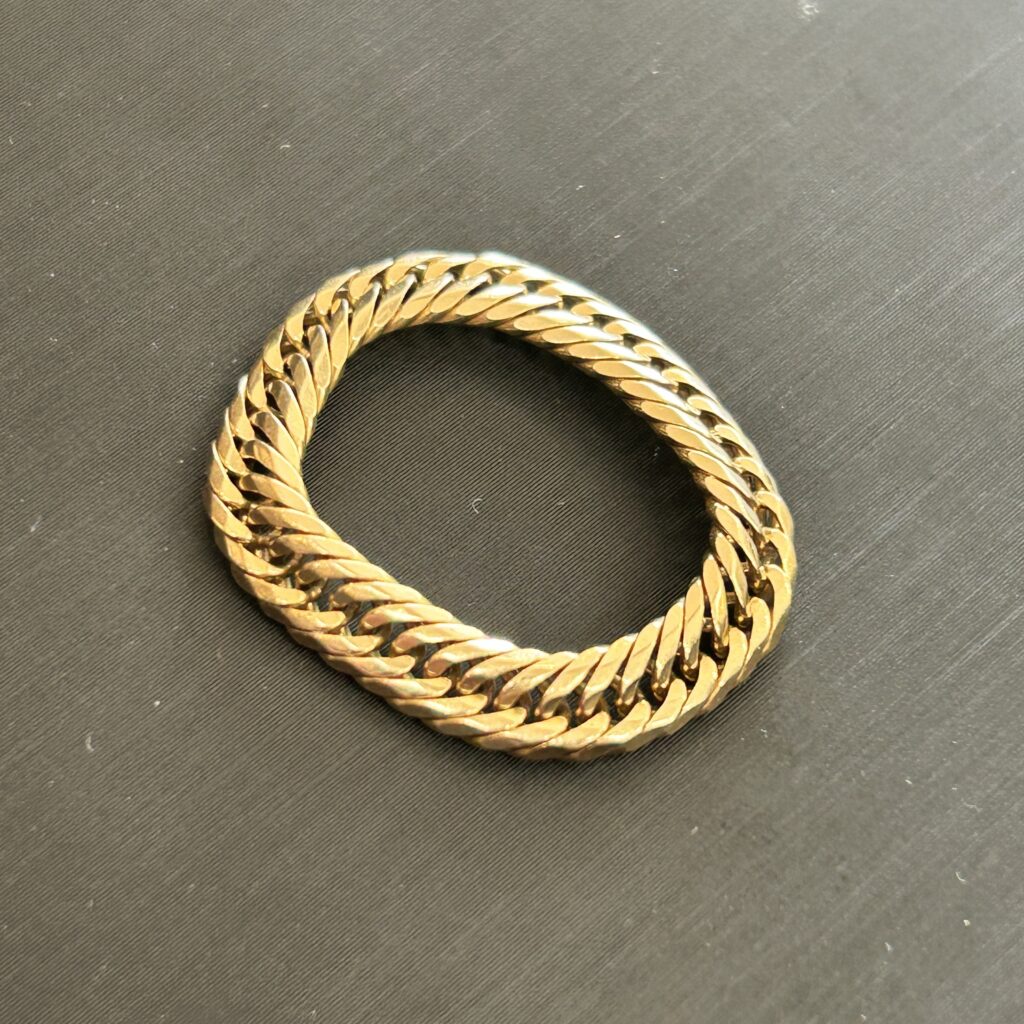 高松市のトレリバで買取したK18（18金）喜平リングの画像。貴金属・金の査定実績。