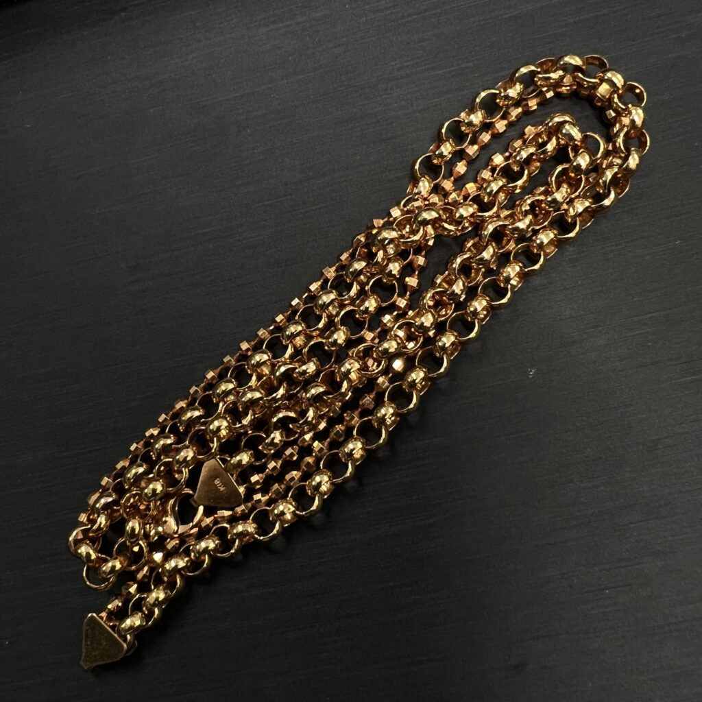 高松市のトレリバで買取したK18（18金）ネックレスの画像。貴金属・金の査定実績。