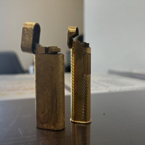 高松市のトレリバで買取したカルティエとダンヒルのゴールドガスライター。