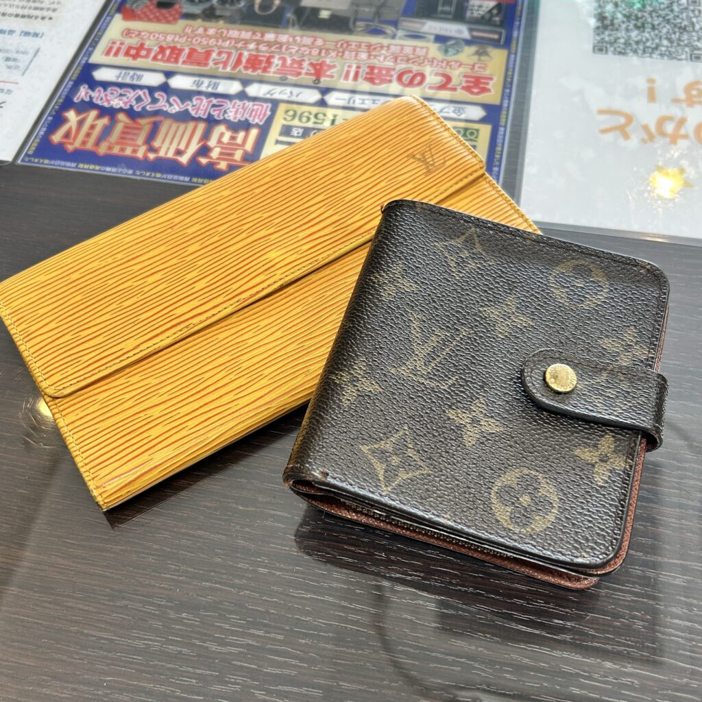 高松市のトレリバで買取したルイヴィトン モノグラムがま口財布とエピ長財布の画像