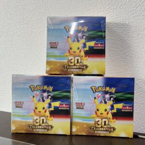 高松市のトレリバで買取したポケモンカード 30th セレブレーション 未開封BOX 3箱まとめの画像